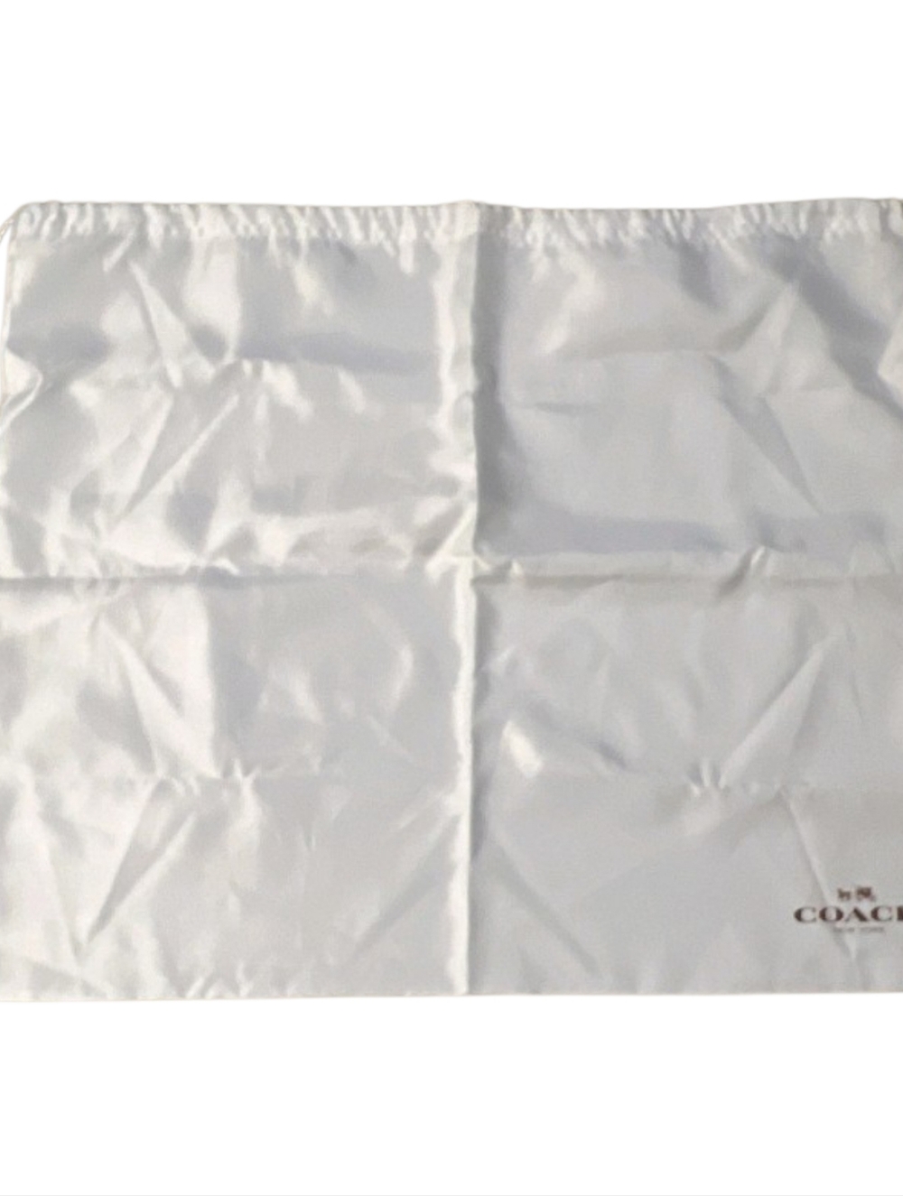 COACH Dust Bag Cover White & Brown Logo Drawstring 23”x 19” Storage Large